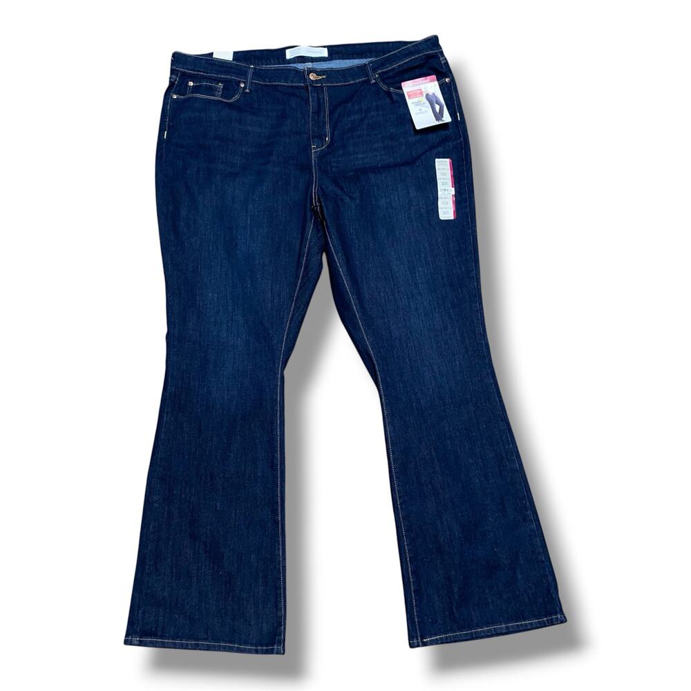 NWT Levi's Signature Jeans Womens Plus Size 24 Dark Wash Simply Stretch Boot Cut